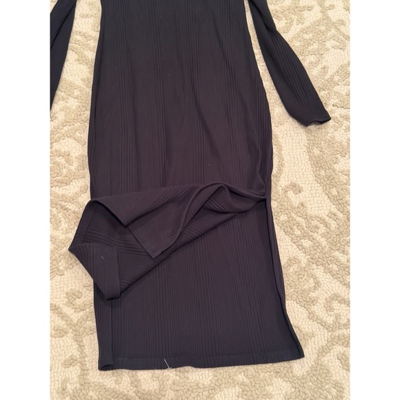 NEW Sweaty Betty Henley Ribbed Black Midi Dress Size S Minimalist Winter Staple - Picture 5 of 5